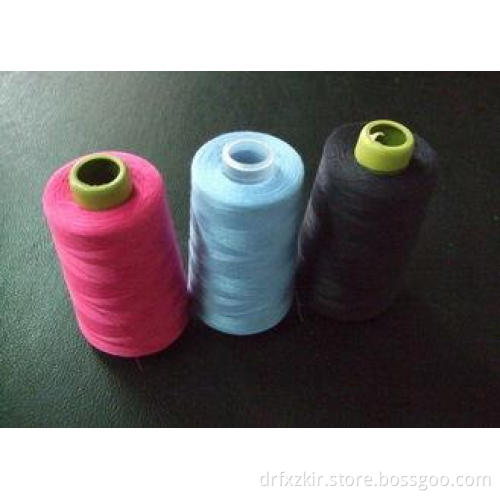 100% Polyester 40s / 2 White Sewing Thread , Heat Treate